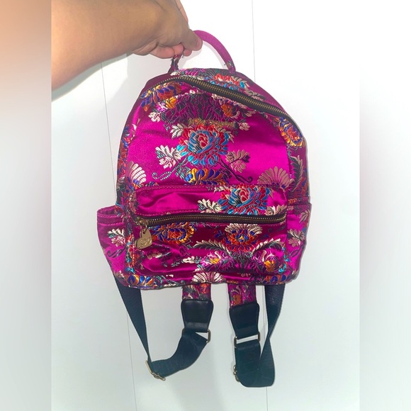 Handbags - Rare floral embroidered backpack pink backpack travel bag summer bag